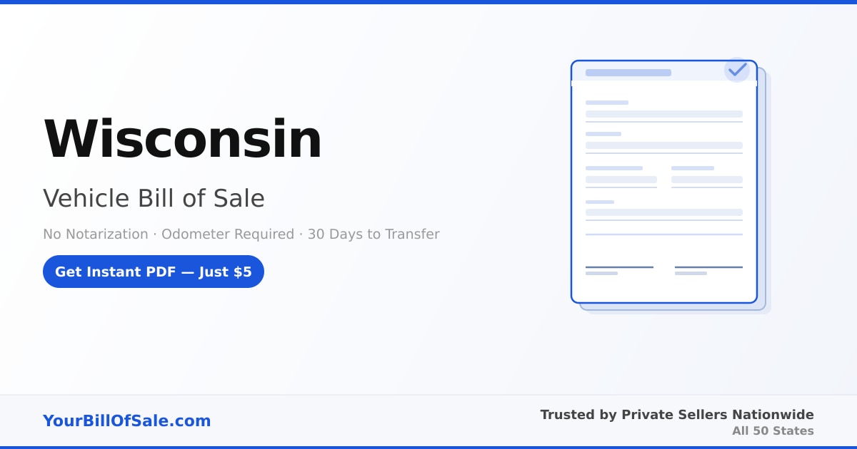 Bill Of Sale Wisconsin Wallpaper For Desktop