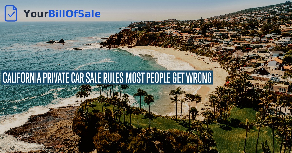 California Private Car Sale Rules Most People Get Wrong
