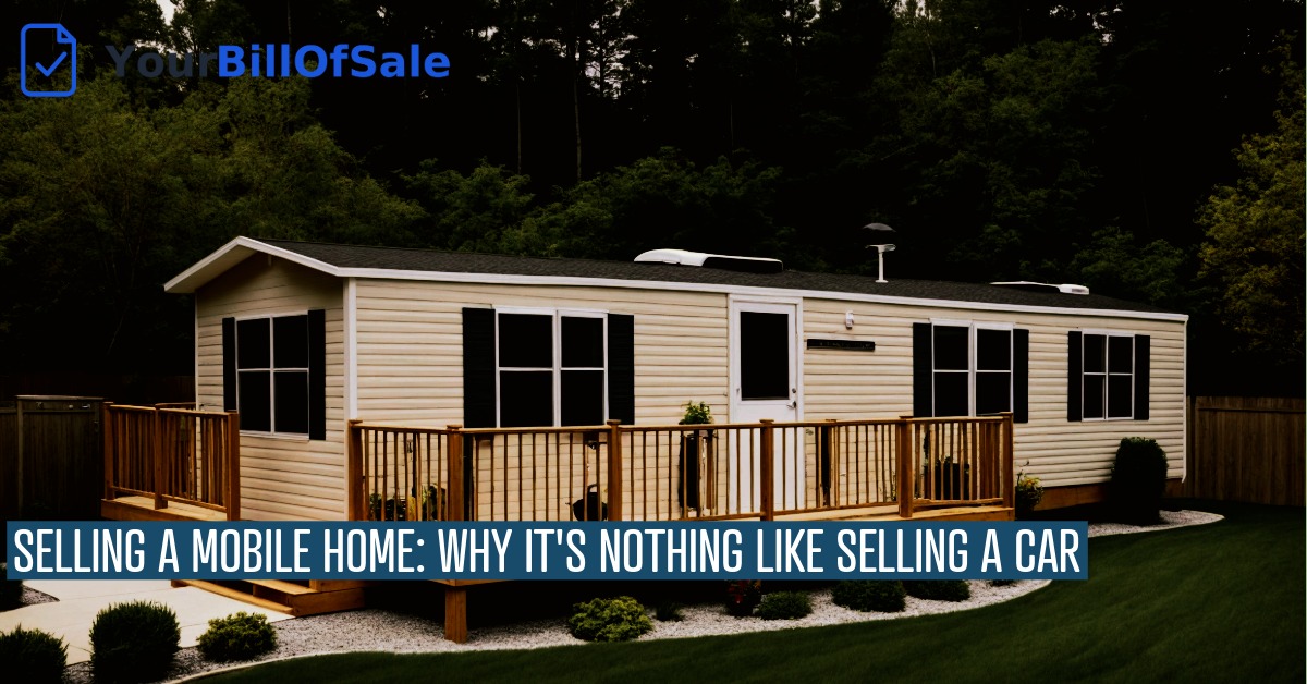 Selling a Mobile Home: Why It's Nothing Like Selling a Car